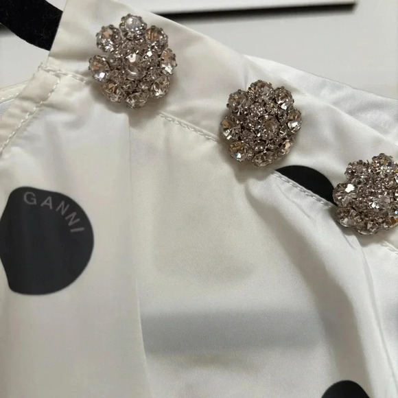 GANNI polka dot blouse size 38 - Picture 10 of 15